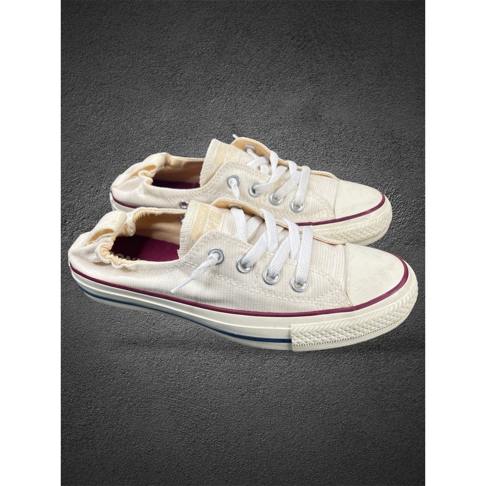 Converse Chuck Taylor All Star Shoreline Slip On Cream Sneakers 561752F Womens 7